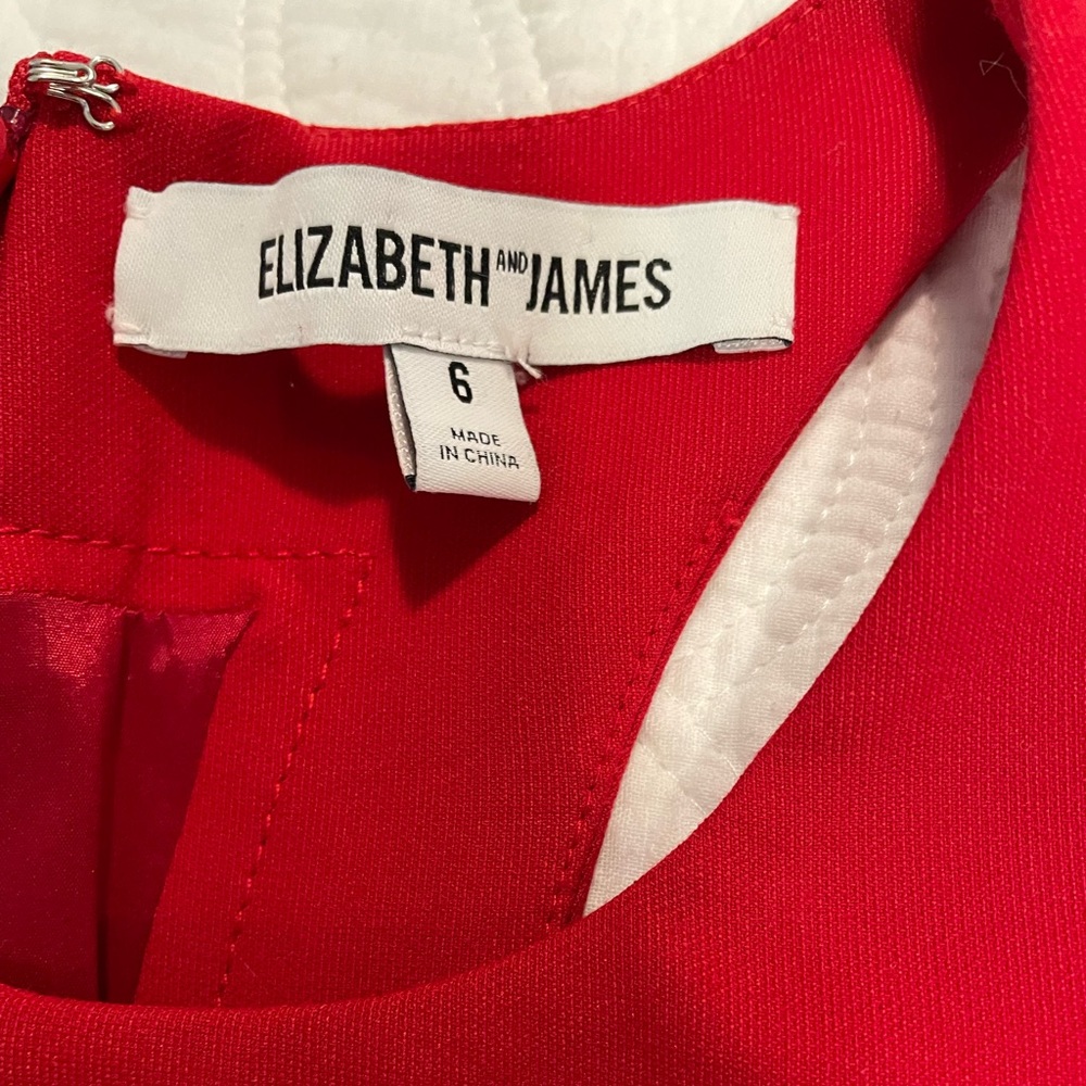 Elizabeth & James Red Racerback Dress Size 6 - Picture 9 of 12